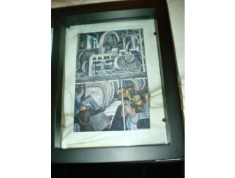Framed Photos of Diego Rivera's Mural 'Detriot Industry'