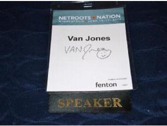 The Van Jones Pack - Autographed Book and Name Tag from Netroots Nation '11