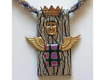 Angel Fantasy Pendant with Spiral Rope Chain