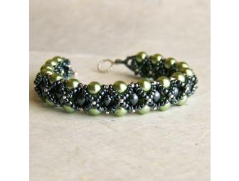 Bracelet - Handwoven Caged Pearl