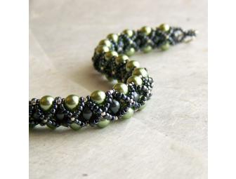 Bracelet - Handwoven Caged Pearl
