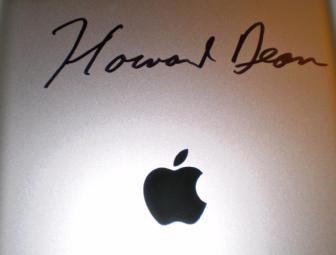 iPad Autographed by Howard Dean!