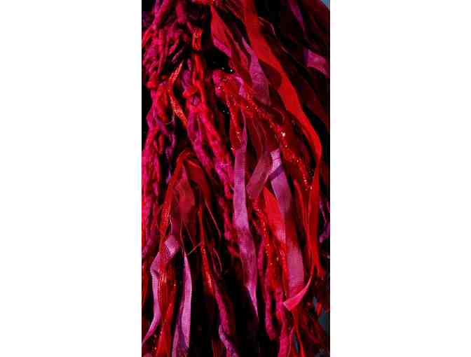 Handmade Crochet Plum & Magenta Scarf