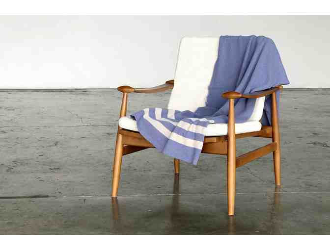 Newly Home Set Including Cumberland Blue Throw Blanket & Balsamo Acrylic Tray