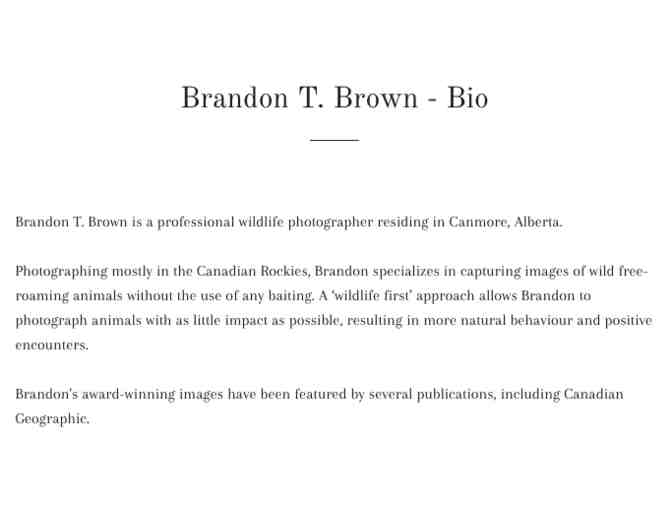 Brandon T. Brown Photography 24x36 Canvas Photograph