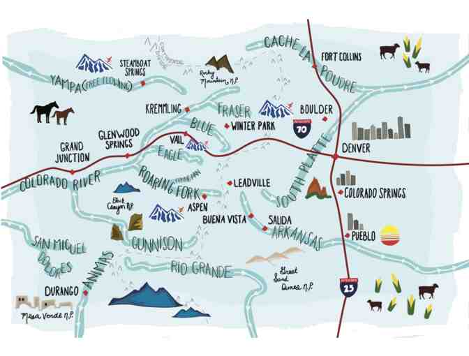 High Mountain Creative Map Drawing or Infographic Design