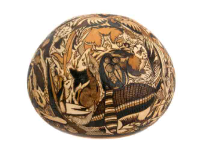 Amazon Jungle Fine Art Carved Gourd