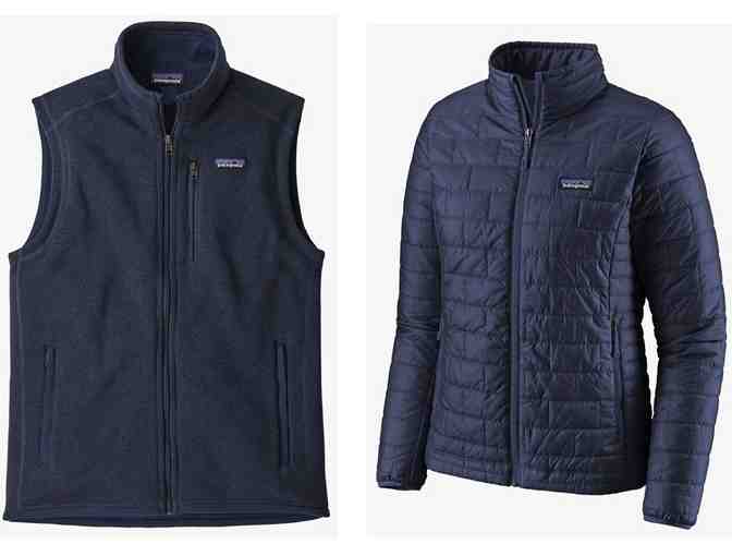 Embroidered Patagonia Better Sweater Vest and Nano Puff Jacket