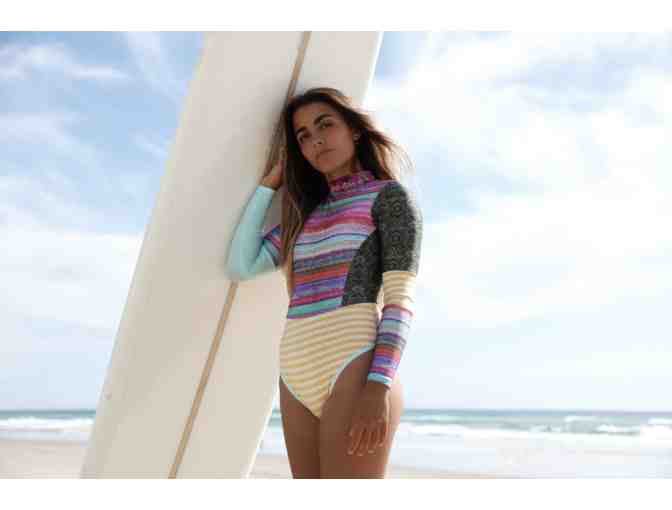 Rip Tide One Piece Long Sleeve Upcycled Surf Suit