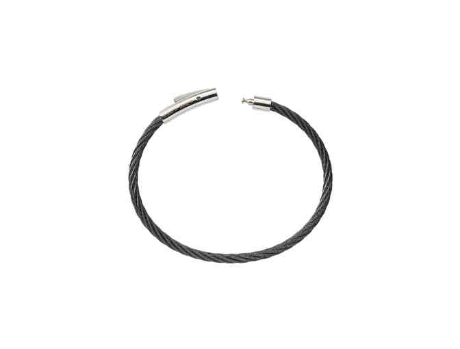 London Black Titanium Cable Bracelet