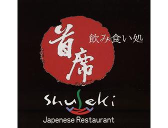Shuseki Japanese Restaurant: $25 Dining Certificate