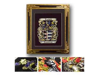 Gems of History: Coat of Arms History & Embroidery Framed
