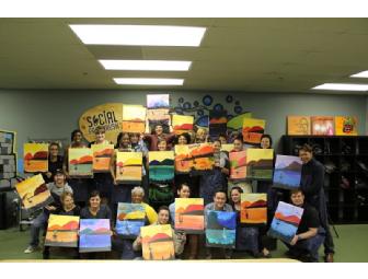 Social Paintbrush: Painting Class for 4!