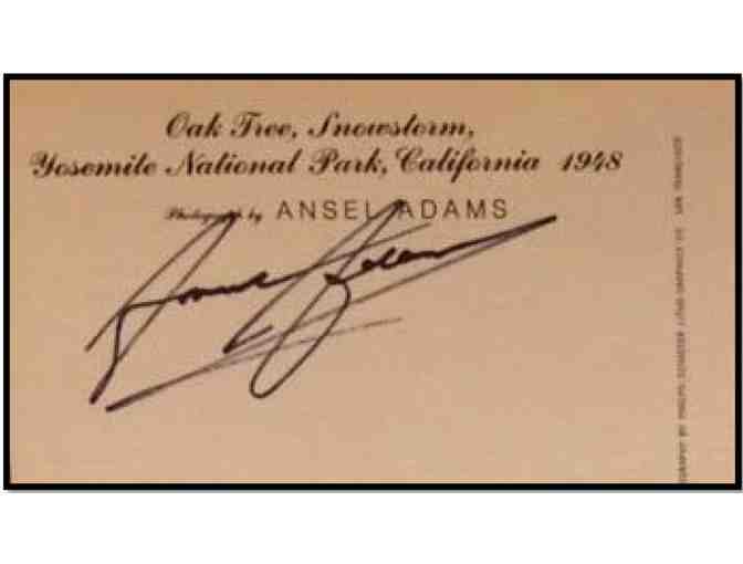 Bauman Rare Books: Ansel Adams signed Postcard