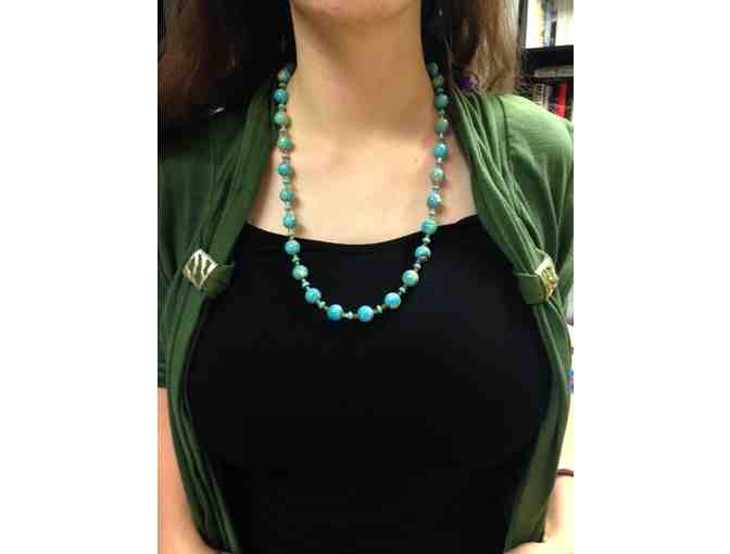 Turquoise Jasper Necklace and Earring Set by CynCity Designs