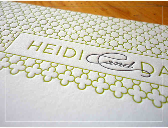 Letterpress Wedding Suite printed by Somersault Letterpress