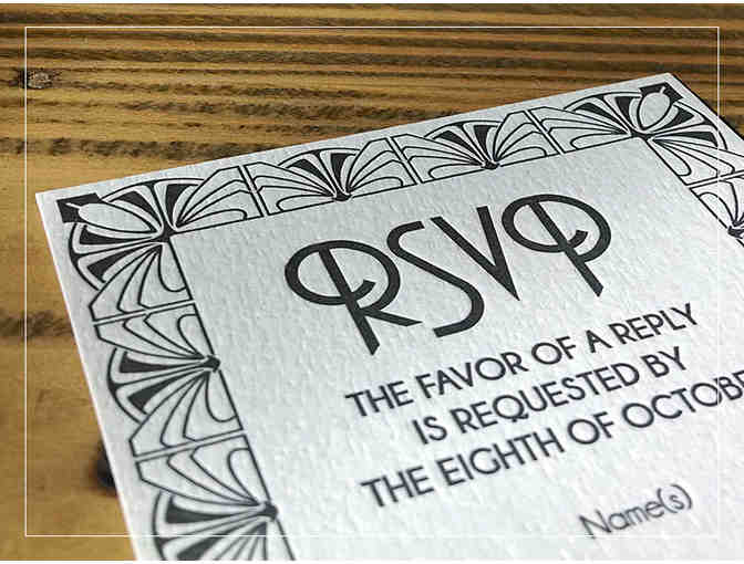 Letterpress Wedding Suite printed by Somersault Letterpress