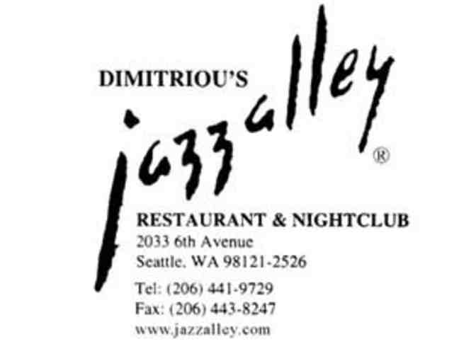Dimitrou's Jazz Alley: Dinner and Show Admission for 2
