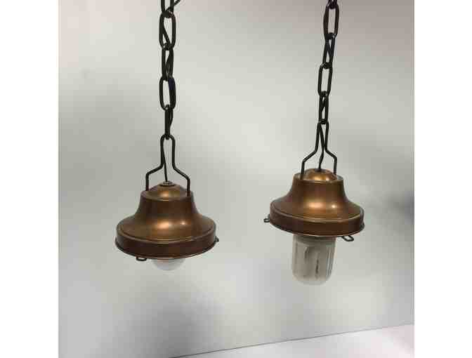 Antique Brass Ceiling Lamp Set