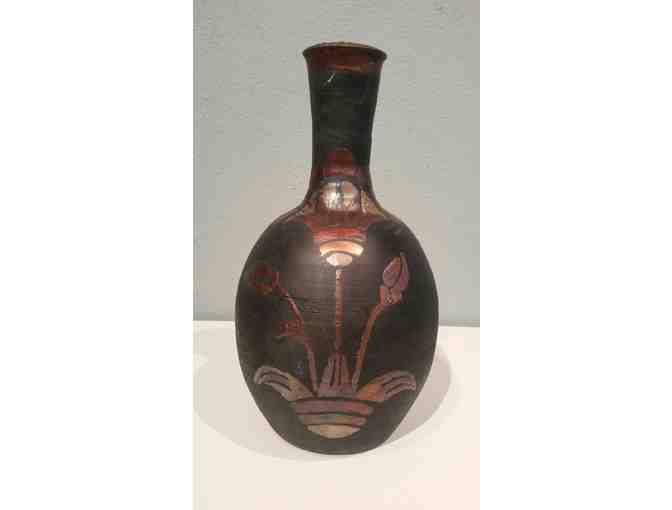 Clay Arts Vegas: Raku Egyptian inspired vase
