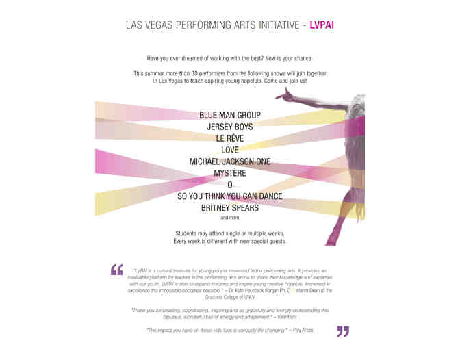 Las Vegas Performing Arts Initiative: Week 2 of Performing Arts Camp