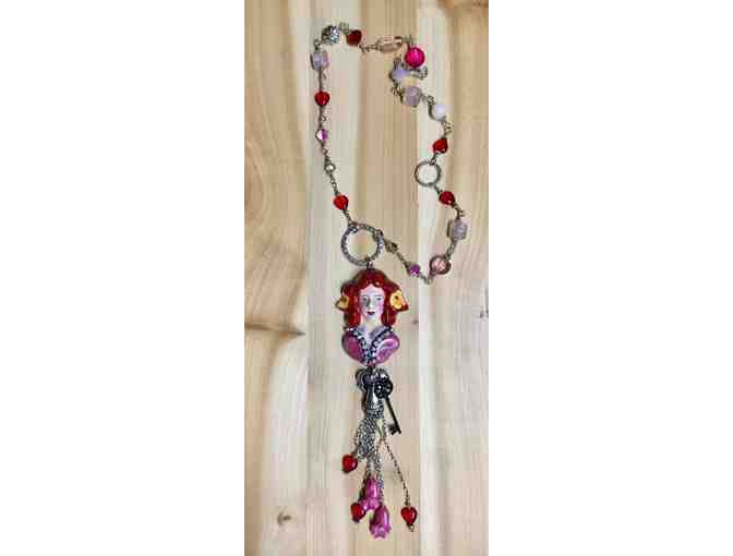 Kittania Kristi Miller: 'Aurora'  Hand Painted Necklace