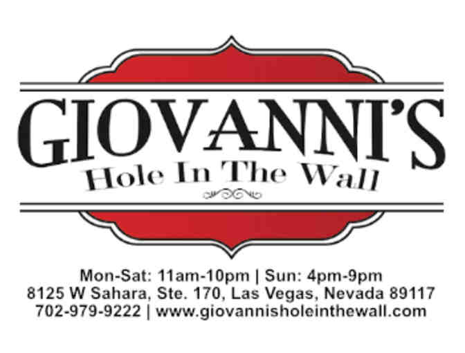 Giovanni's Hole In The Wall: $25 Gift Certificate. - Photo 2