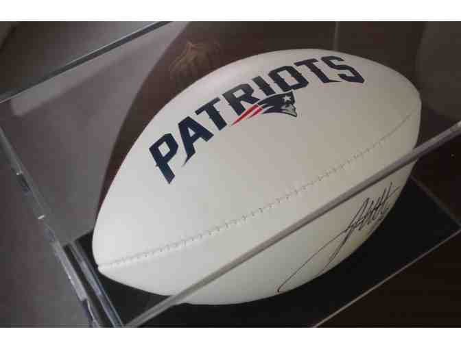 James White, New England Patriots Running Back, Autograph Football w/Display Case