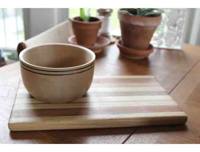 Hand Carved Maple Bowl and Cutting Board
