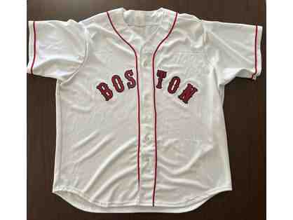 Red Sox #23 Luis Tiant Signed Jersey (Size 3x) with case