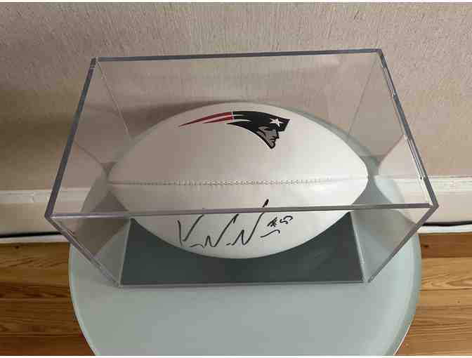 Patriots #53 Kyle Van Noy Signed Football in case with Certificate of Authenticity