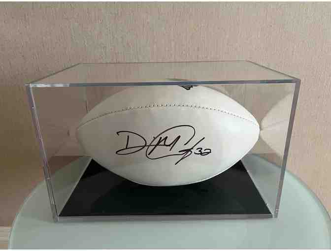 Patriots #32 Devin McCourty Signed Football in case with Certificate of Authenticity