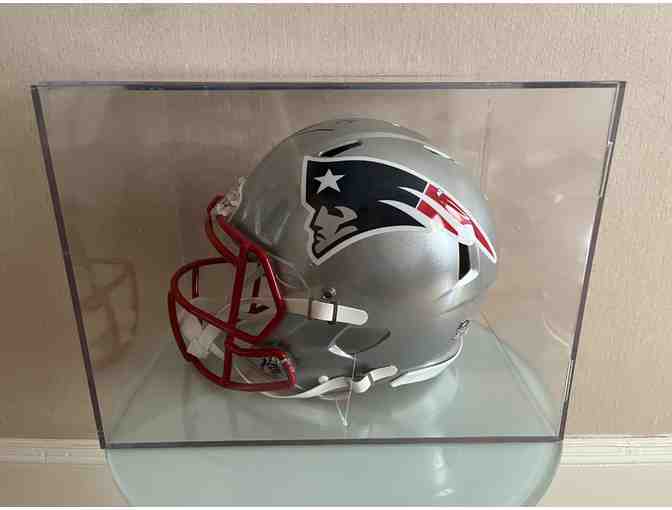 Patriots #11 Julian Edelman Signed Helmet in case with Certificate of Authenticity