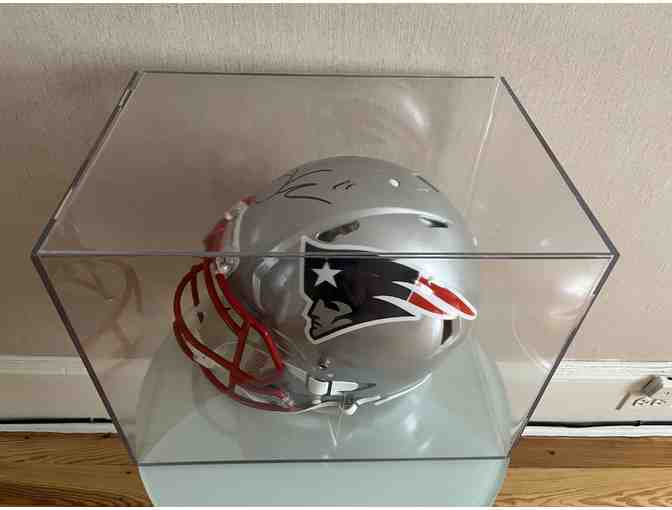 Patriots #11 Julian Edelman Signed Helmet in case with Certificate of Authenticity