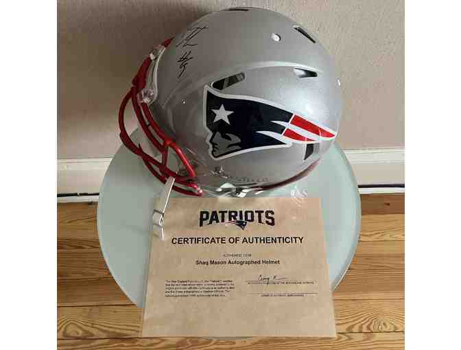 Patriots #69 Shaquille Mason Signed Helmet with Certificate of Authenticity