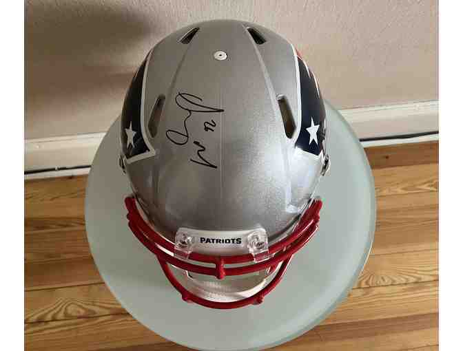 Patriots #28 Sony Michel Signed Helmet with Certificate of Authenticity