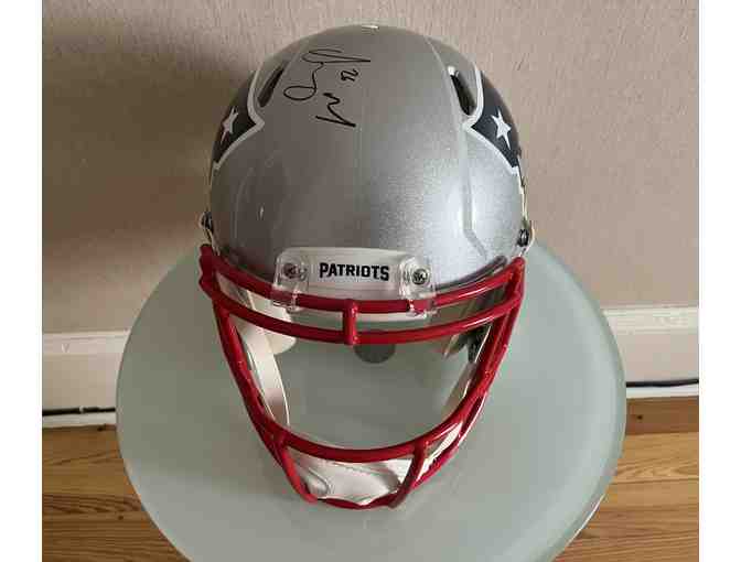 Patriots #28 Sony Michel Signed Helmet with Certificate of Authenticity