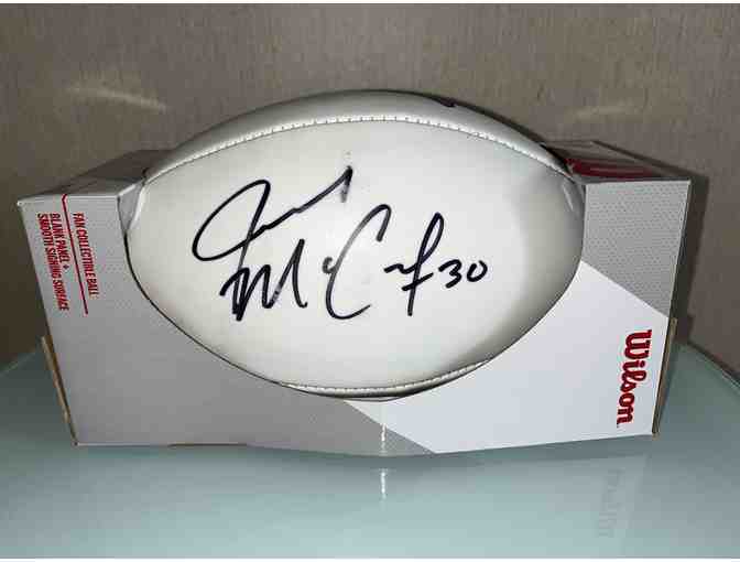 Patriots #30 Jason McCourty Signed Football with Certificate of Authenticity