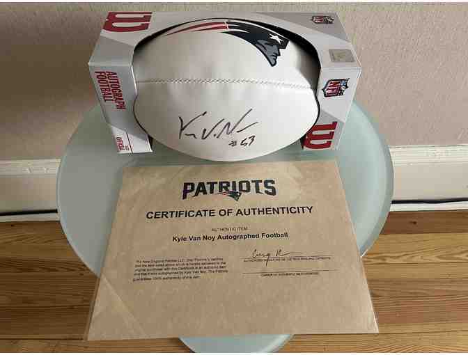 Patriots #53 Kyle Van Noy Signed Football with Certificate of Authenticity
