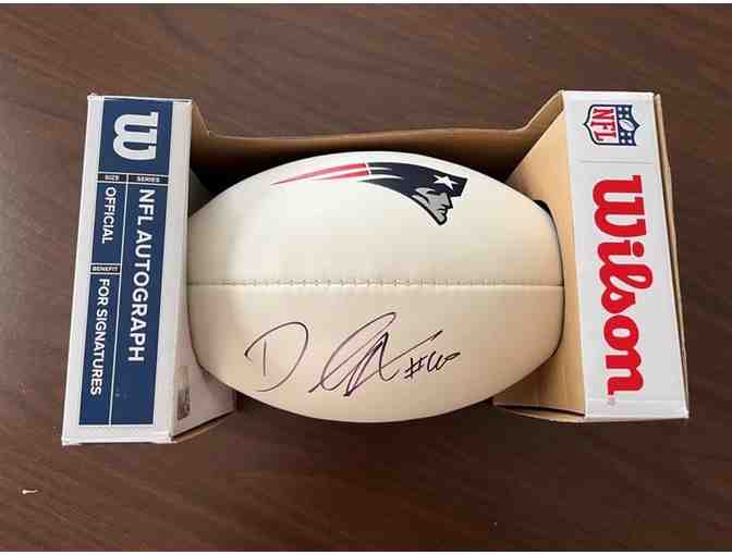 Patriots #60 David Andrews Signed Football with Certificate of Authenticity