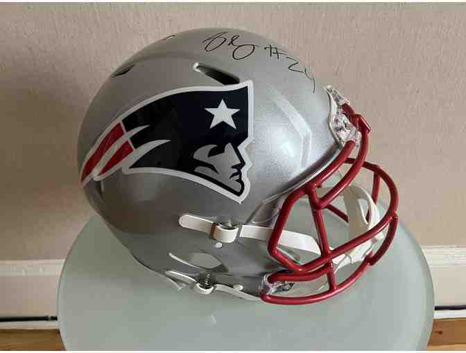 Patriots #24 Stephon Gilmore Signed Helmet with Certificate of Authenticity