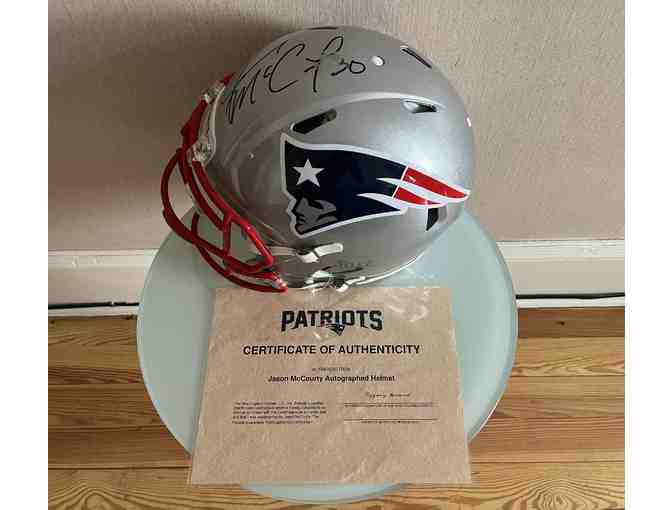 Patriots #30 Jason McCourty Signed Helmet with Certificate of Authenticity