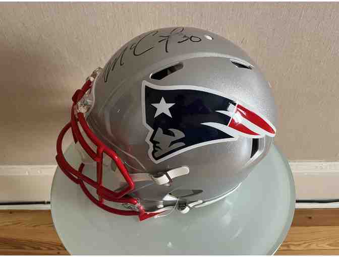 Patriots #30 Jason McCourty Signed Helmet with Certificate of Authenticity