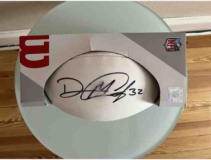 Patriots #32 Devin McCourty Signed Football with Certificate of Authenticity