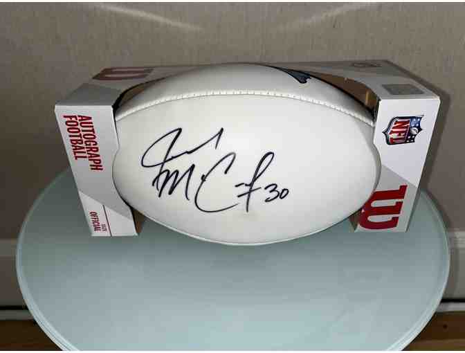 Patriots #30 Jason McCourty Signed Football with Certificate of Authenticity