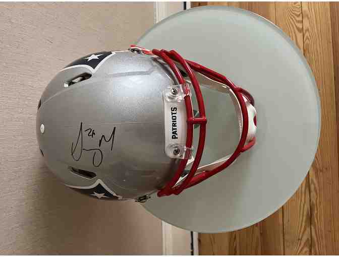 Patriots #26 Sony Michel Signed Helmet with Certificate of Authenticity