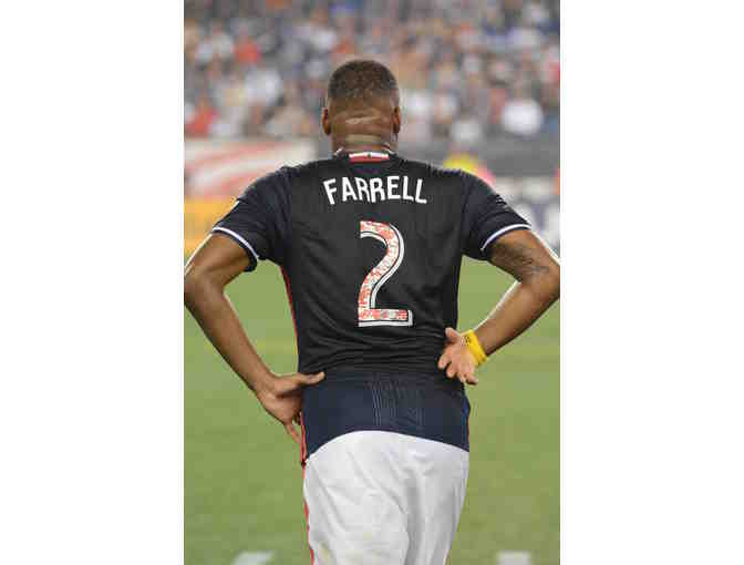 Andrew Farrell Game-Worn, Autographed Revolution Jersey w/Camouflage Numbers
