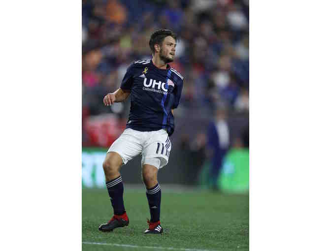 Game-Worn, Autographed Kelyn Rowe Kick Childhood Cancer Jersey