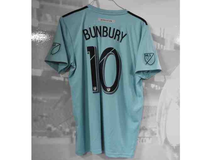 Teal Bunbury Game-Worn New England Revolution Parley Jersey