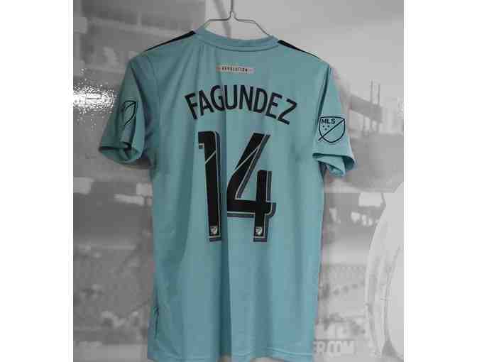 Diego Fagundez Game-Worn New England Revolution Parley Jersey